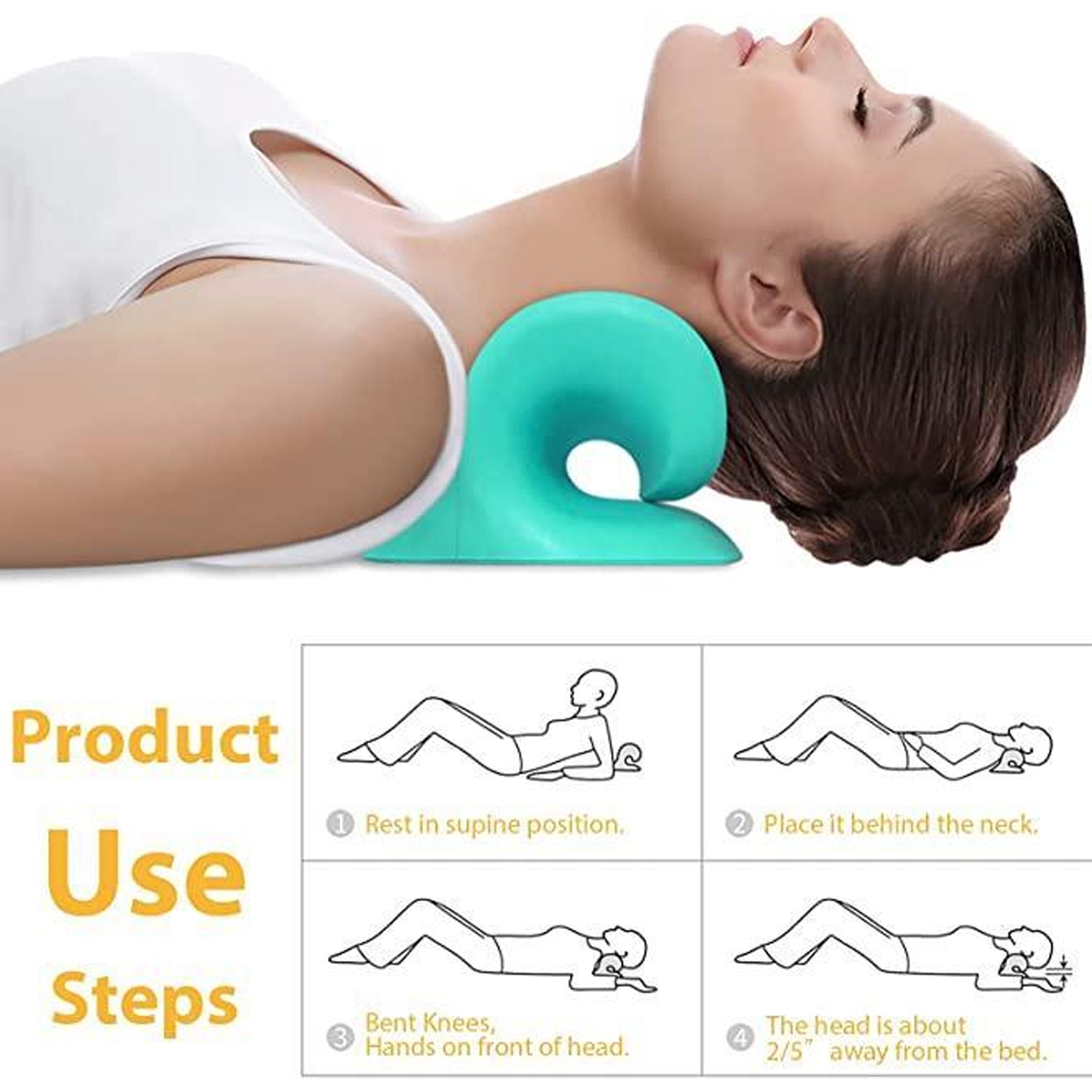 0511 Neck Relaxer | Cervical Pillow for Neck & Shoulder Pain | Chiropractic Acupressure Manual Massage | Medical Grade Material | Recommended by Orthopaedics DeoDap 0511 Neck Relaxer | Cervical Pillow for Neck & Shoulder Pain | Chiropractic Acupressure Manual Massage | Medical Grade Material | Recommended by Orthopaedics DeoDap